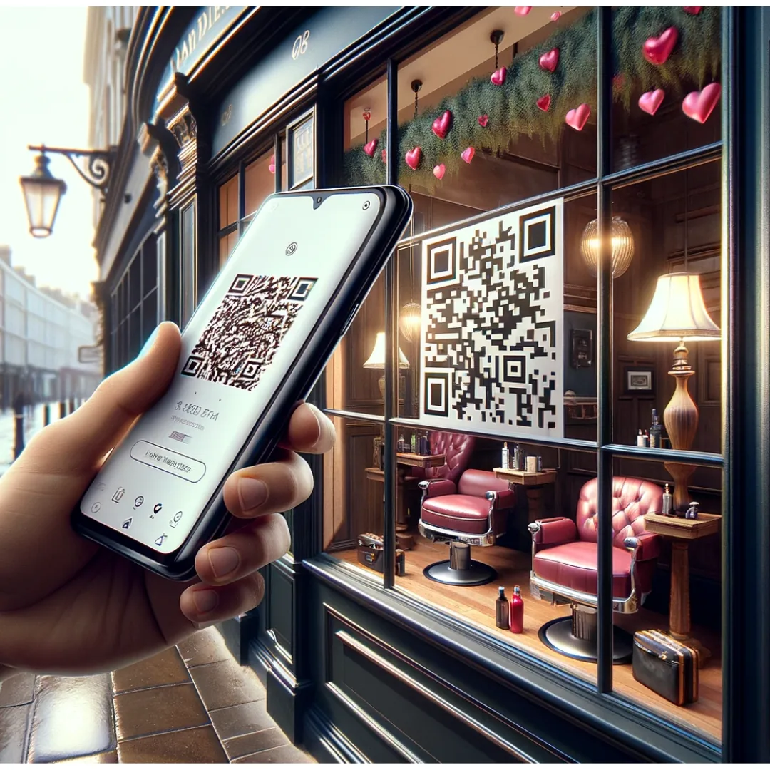 Cartaz com código QR para marcar