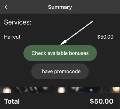 Verificar os bónus disponíveis